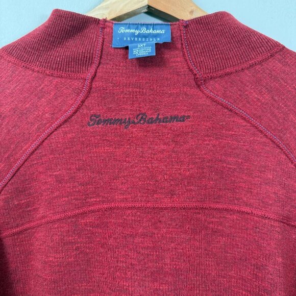 Tommy Bahama Flipsider Half Zip Sweater Pullover Men's 3XT Red Reversible NWOT - Picture 16 of 16
